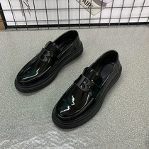 Bean Bean Shoes Mens Shoes Lacquered Leather Casual Leather Shoes Lefu Shoes Thick Bottoms Heightening Mens Bright Side A Foot Pedal New Spring Fall