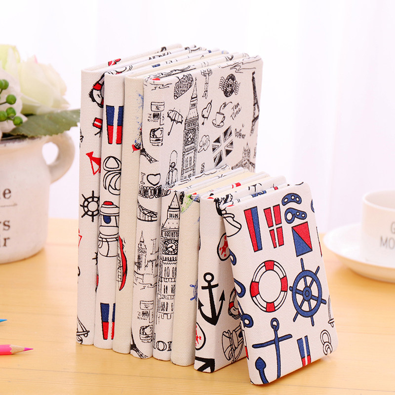 Japan and South Korea creative travel handbook notebook literary small fresh fabric booklet cartoon cute diary