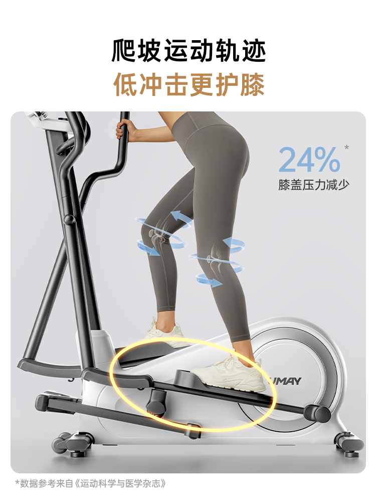 Youmei Elliptical Machine Home Fitness Equipment Small Silent Home Walking Machine Climbing Elliptical Machine C7Pro