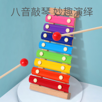 Children baby hand piano 8 months baby puzzle force half musical instrument toy 1 a 2-3 years old octonic xylophone 0