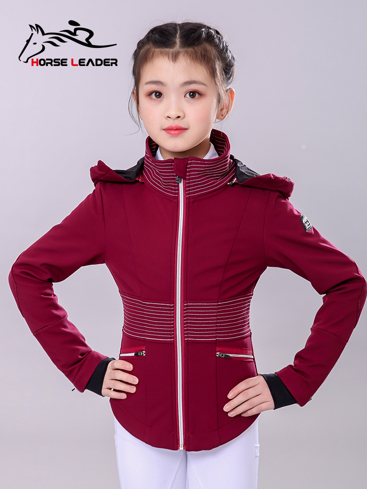 Autumn and winter equestrian equipment set plus velvet warm children's equestrian clothing thickened high-elastic riding wear men's knight clothing