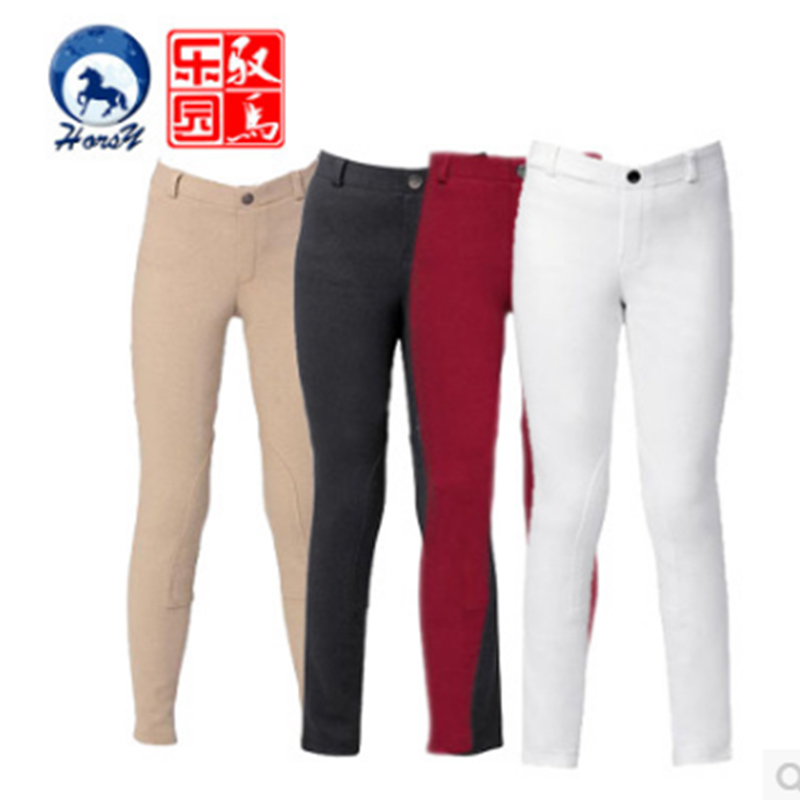  HORSYXANDAU children's equestrian breeches Riding breeches equestrian equipment pure cotton sweat-absorbing and breathable
