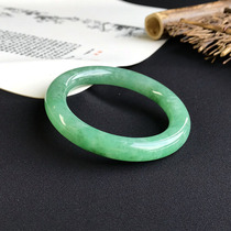 Ruyi Bao Jade preferred shop Myanmar natural jade A goods jade bracelet 54 circles round strip full green hand jade bracelet