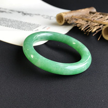 Ruyi Bao Jade preferred store natural Burmese jade A goods jade bracelet 57 5 circles round strip full green bracelet