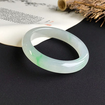 Ruyi Bao Jade preferred shop Myanmar natural jade A goods jade bracelet 57 circles ice species floating gold silk green bracelet
