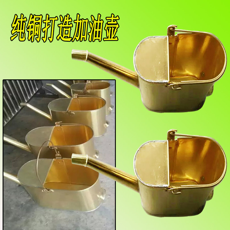 Pure copper long mouth 10L20L refueling barrel pot diesel gasoline thickened refueling barrel pot China Petroleum Sinopec oil barrel