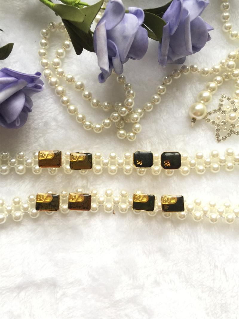 vintage ancient sleeves Sleeves Japanese Medieval sleeves Alloy Gold Plated Glazed Face Metal Cuff