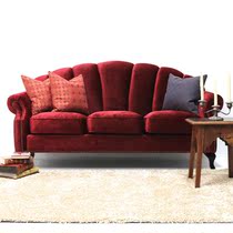 Jujube red velvet sofa living room homestay Villa net red light luxury hotel clothing reception negotiation chair modern high back