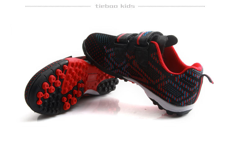 Giày bóng đá trẻ em 3 tuổi bay dệt thoáng khí gãy móng tay chống trượt Velcro nữ bé trai 25 ~ 30 yard trẻ đào tạo giày - Giày bóng đá giày thể thao nam đẹp