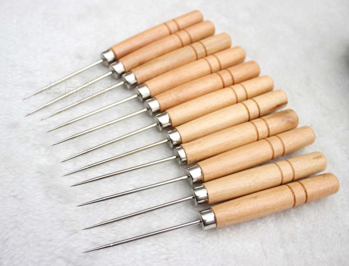xử lý gỗ dùi dùi đấm cụ cobbler mặc giày Palăng khắc kim với một bur móc dùi - Công cụ & vật liệu may DIY bấm chỉ
