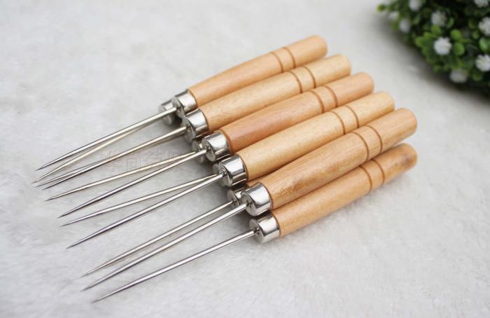 xử lý gỗ dùi dùi đấm cụ cobbler mặc giày Palăng khắc kim với một bur móc dùi - Công cụ & vật liệu may DIY bấm chỉ