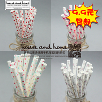 Disposable paper straw color creative kindergarten handmade rabbit Flamingo dessert table environmental fruit juice drink