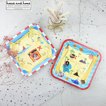 Felice Fazy disposable 7-inch paper plate cartoon Caribbean Mediterranean theme gathering decoration picnic