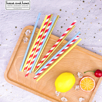 Felice Fazy disposable color environmentally friendly biodegradable creative new paper straw party juice handmade net red