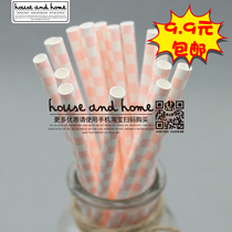 Felice fazy disposable paper straw lattice color creative kindergarten handmade green juice drink
