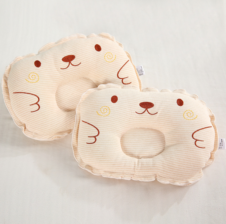 Colour Cotton Baby Pillow 0-1 Year Old Newborn Baby Shaping Pillow Anti-Partial Head Correction Head Type Correction Pure Cotton Autumn Winter