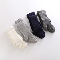 Spring and autumn new girls leggings vertical strip pure cotton childrens pantyhose infant large PP file leggings socks