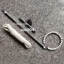 Outdoor Flagpole Hand Rope Lifting Accessories No. 1 Red Flag Rod Lifting Rod 304 Stainless Steel Pulley Handle Round Ball