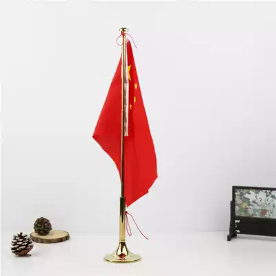 Golden Tower double nail desk telescopic flag single pole gold copper plated titanium alloy red chess Rod large quantity can be customized