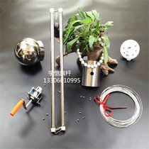 Outdoor flagpole built-in hand lifter 360 degrees downwind stainless steel aluminum alloy ball head Red Flag No 1 hanging rod