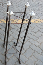 Flagpole base embedded parts Accessories Anchor bolts Screw thread rod Straight thread base Base bolt