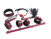 Diamond pattern binding iron pipe handcuffs props couple sex toys neck sleeve ball smal supplies set sex tools