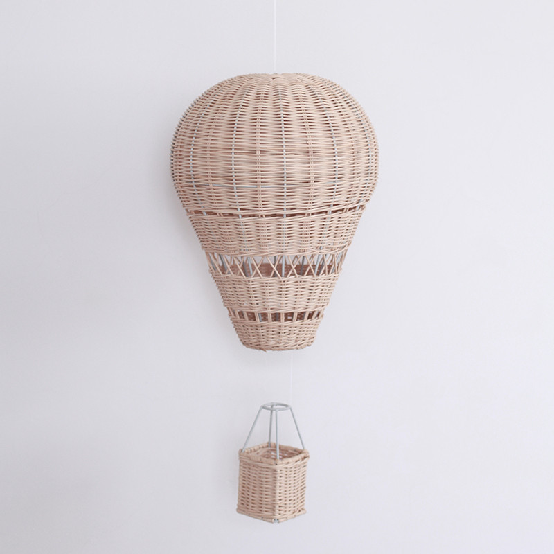INS style hand woven real rattan hot air balloon for children's room photography display and home decoration equipment_voghion.com