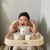 Детская керамическая обеденная тарелка, посуда для младенца для еды, можно готовить на пару