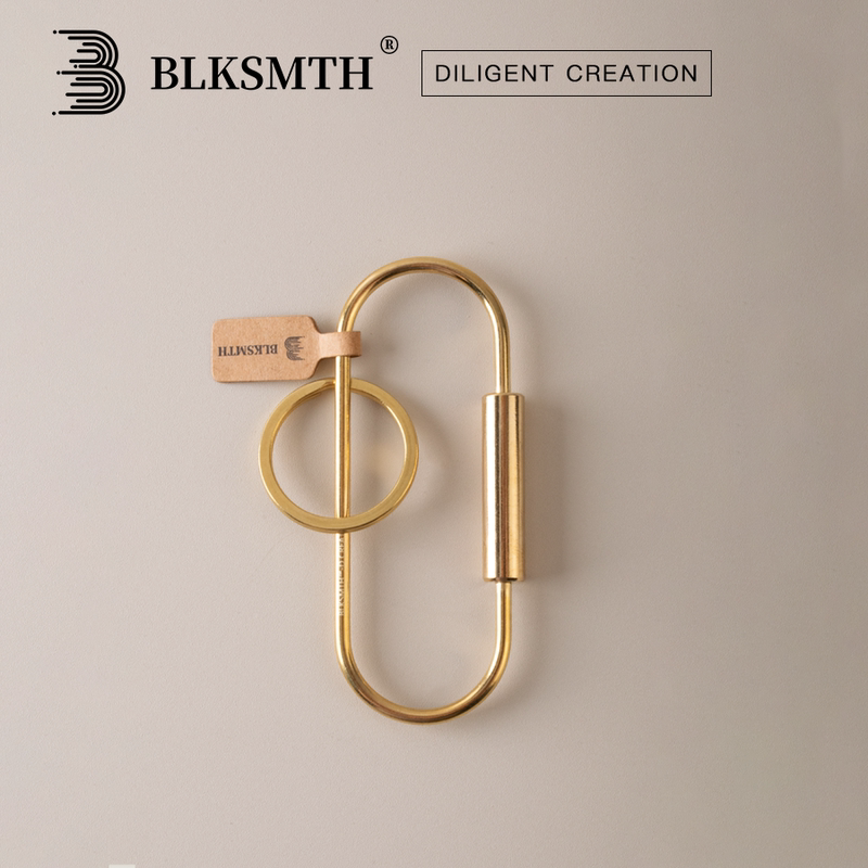 [New Summer Product] High-Quality Brass Buckle Keychain for Car Keys, Simple and Exquisite DIY Original Keychain