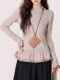 Korean Style Versatile Commuter Turtleneck Flared Sleeve T-Shirt for Women, New Winter Model, Layered Wear with Ruffled Edges, Slim Fit Base Shirt