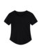 Hot Girl A4 Waist Short-Sleeved T-Shirt for Women, Black Short Style, New Summer Korean Version, Slim Fit, Irregular Curved Hem Top