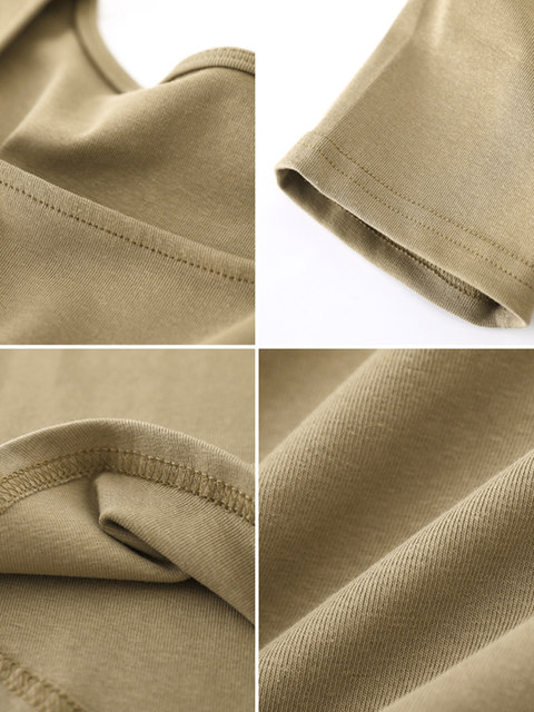 Chic U-Neck Curved Hem T-Shirt for Women, Short-Sleeved, New Summer Korean Style, Slim Fit, Irregular Half-Sleeve Top, Short Trendy Style