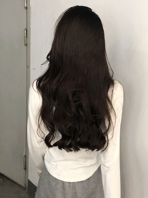 Pure Desire Style Irregular Square Neck Long-Sleeve T-Shirt for Women, White, New Spring Korean Version, Slim Fit with Curved Hem Top