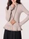 Korean Style Versatile Commuter Turtleneck Flared Sleeve T-Shirt for Women, New Winter Model, Layered Wear with Ruffled Edges, Slim Fit Base Shirt