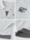 Fake Two-Piece Curved Hem Color-Blocked Polo Collar Base Shirt for Women, New Spring Slim-Fit Embroidered Long-Sleeve T-Shirt