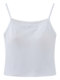 Gentle Style White Lace-Trimmed Layered Tank Top for Women, New Summer Model with Fixed Chest Pads, Slim Fit, Flattering Base Camisole