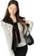 High-End Striped Long-Sleeved Knitted Sweater for Women, New Autumn Korean Style, Versatile Round-Neck Slim-Fit Sweater