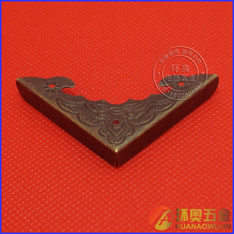 Gift Box Accessories Wooden Box Wine Box Flower and Bird Corner Code Bat Bag Corner Packaging Corner Protection Green Bronze Gold