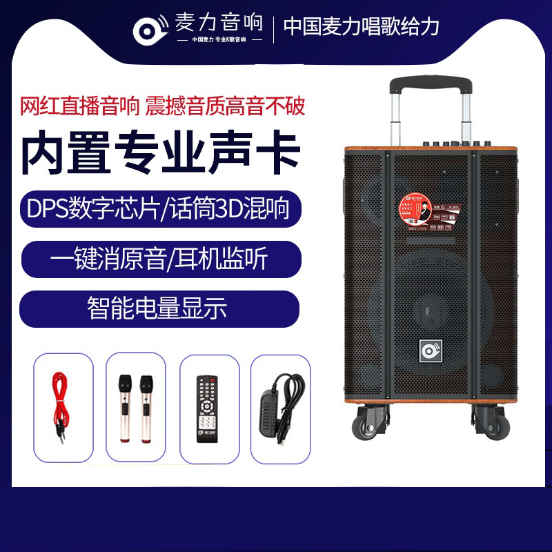 Mai Li M-0815 Internet celebrity audio wireless microphone sound card outdoor stage performance live square dance lever audio