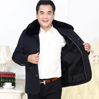 Áo len nam mùa thu và mùa đông cho nam trong phần dài cộng với áo khoác len nhung dày cho người già 50 tuổi 60 áo áo khoác nam đẹp