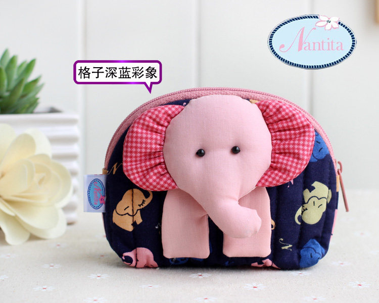Clearance special) Thailand nantita Bangkok bag elephant purse lipstick earphone bag child gift