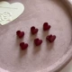 6 розовых сердечек