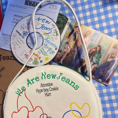 Новая сумка для джинсов Корейскую женскую группу концерт ковбойской девушки вокруг маленькой круглой сумочки для печати мешков