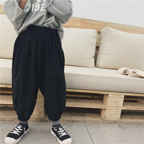 Boy 2021 new autumn Lantern ankle-length pants baby loose pp slacks