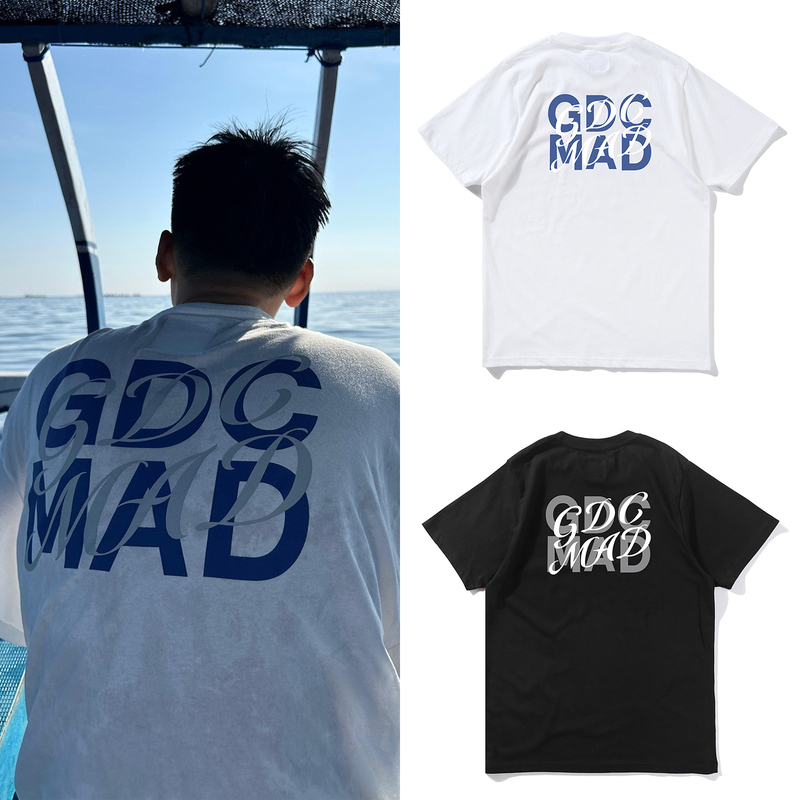 Japanese Style Shawn Yue Same Style Mdns Gdc Collaboration English Letter Print Short-Sleeve Summer Crew Neck Pure Cotton T-Shirt for Men