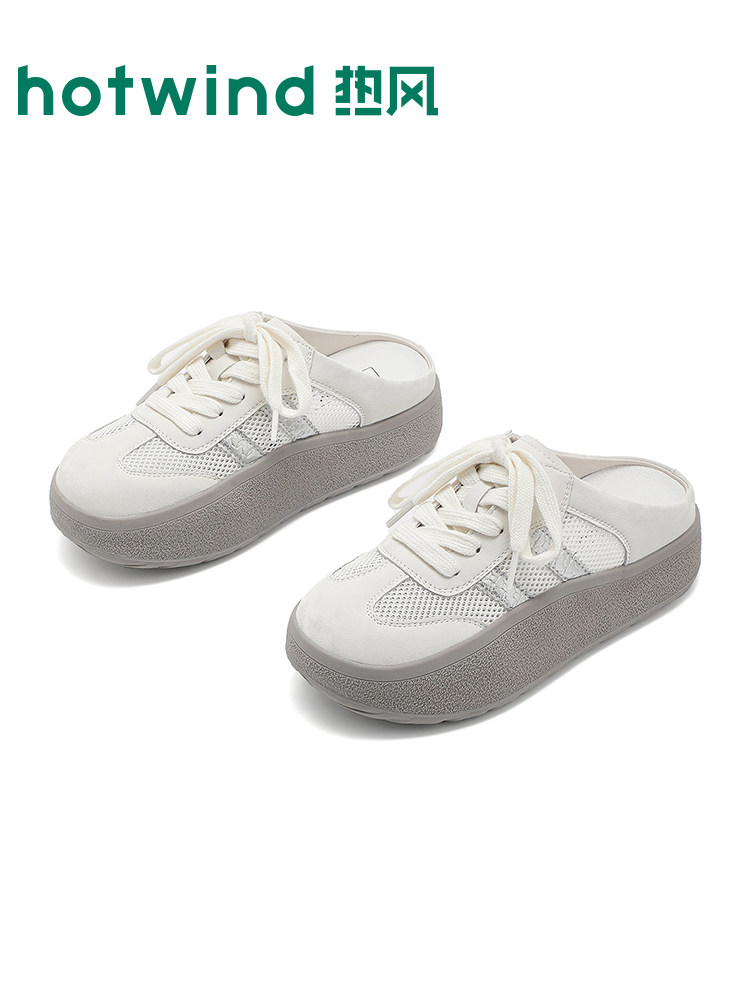 Hot Wind Moral Training Baotou Slippers for Women Spring and Summer Retro Versatile Outerwear Lazy One-Foot Mesh Comfortable Slippers