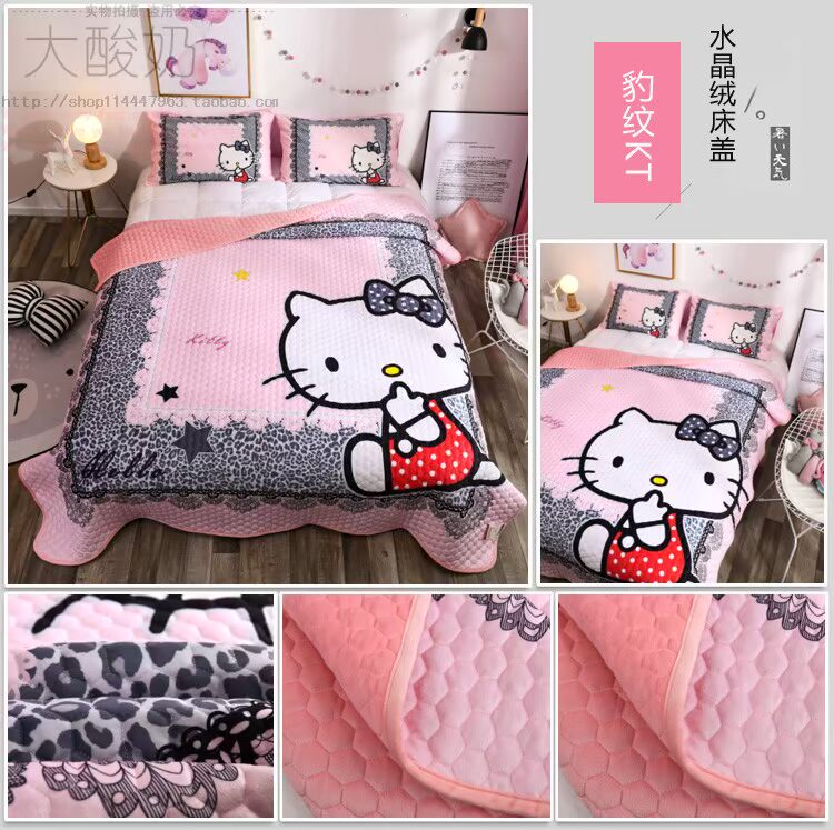 Cartoon giường bông bao gồm nhung ba mảnh-đứng về phía tinh tiểu đông bắc 1.8m tấm dày tatami QUILT - Trải giường drap trải giường