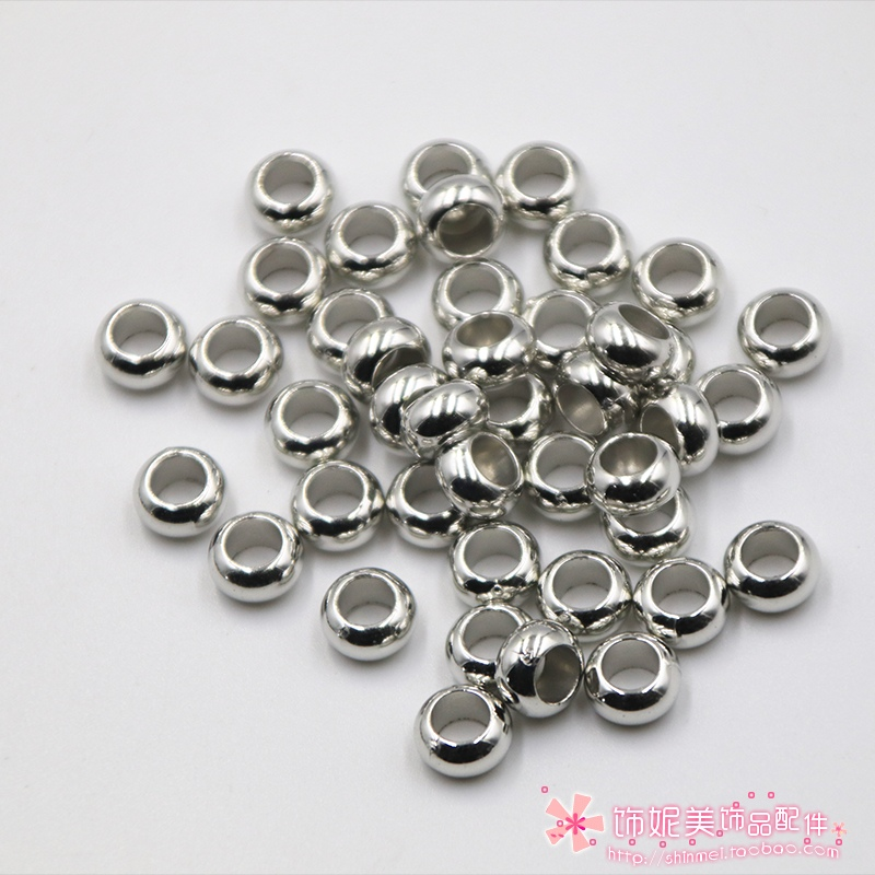 Black plastic beads handmade, 6mm, DIY
