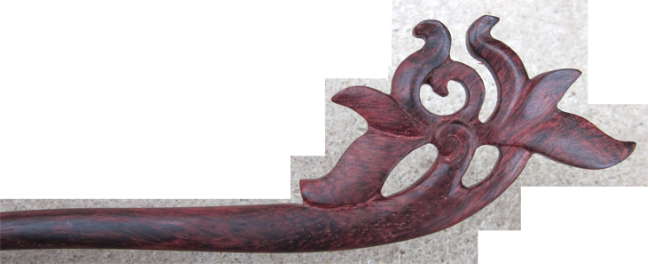 Can Lettering Treasures dark Hainan yellow flower broccoli hair Hairpin Dailanreferring (Lu's red wood)