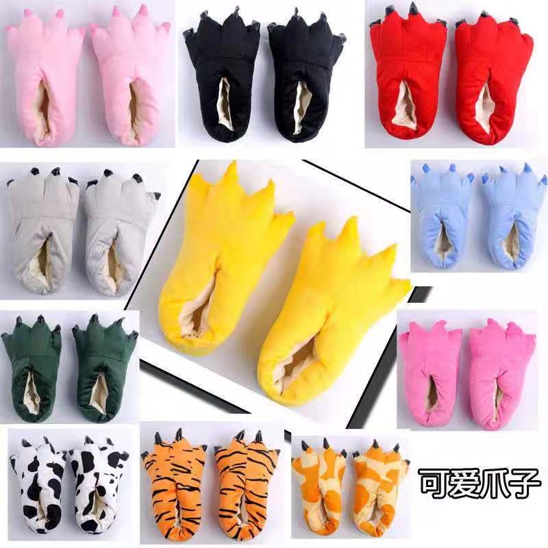 Autumn and Winter Cartoon Plush Dinosaur Paw Shoes, Cotton Shoes, Cute Home Slippers for Children, Boys, Closed-Back Warm Slippers, Girls' Indoor Shoes Autumn and Winter Cartoon Plush Dinosaur Paw Shoes, Cotton Shoes, Cute Home Slippers for Children, Boys, Closed-Back Warm Slippers, Girls' Indoor Shoes